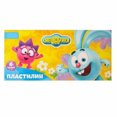 Пластилин смешарики, 6 цветов