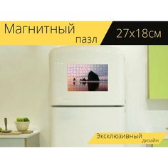 Магнитный пазл "Море, океан, вода" на холодильник 27 x 18 см. Lots Prints