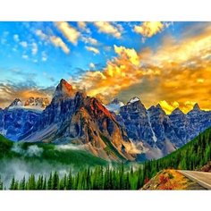 Алмазная мозаика на подрамнике 40х50 Невероятные горы Kolibriki