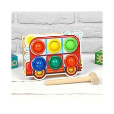 Стучалка-сортер Автобус, с молотком WoodLand Toys 3634578 .