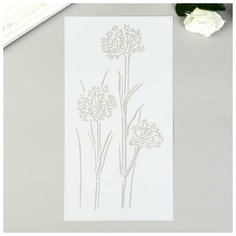 Трафарет пластик "Чертополох" 23х12 см Noname