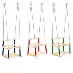 Качели подвесные, деревянные, сиденье 33×22см, микс Россия