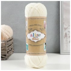 Пряжа "Superwash Artisan" 75% шерсть, 25% полиамид 420м/100гр (01 кремовый) 9300916 Alize