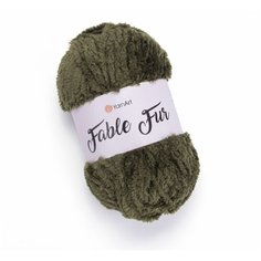 Пряжа YARNART Fable Fur, YarnArt, хаки - 982, 100% микрополиэстер, 5 мотков, 100 г, 100 м.