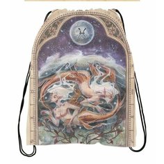 Сумка-мешок для обуви со знаком зодиака Рыбы №6 Migom