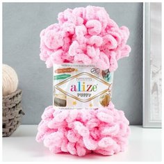 Пряжа "Puffy" 100 % микрополиэстер 9м/100г (185 розовый) Alize