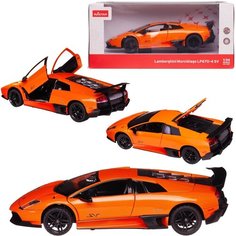 Машина металлическая 1:24 scale Lamborghini Murcielago LP670-4, цвет оранжевый, двери и багажник открываются - Rastar [39300OR]