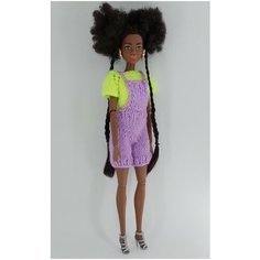 Комбинезон с шортами и кроп-топ для кукол Barbie + вешалка Maryeva