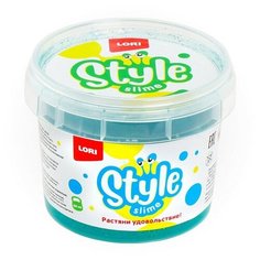 Лизун STYLE SLIME блестящий Морская волна с ароматом яблока 120мл. Сл-010 LORI