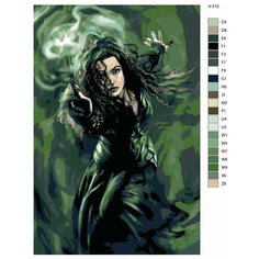 Картина по номерам V-312 "Гарри Поттер (Harry Potter). Беллатриса Лестрейндж", 40x60 см Brushes Paints