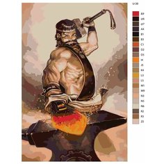 Картина по номерам U-39 "Гефест. Самый искусный кузнец", 50x70 см Brushes Paints