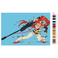 Картина по номерам V-415 "Аниме: Гуррен-Лаганн (Gurren-Lagann). Ёко ( Yoko Littner)", 40x60 см Brushes Paints