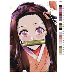 Картина по номерам Т582 "Незуко. Клинок рассекающий демонов" 50x70 Brushes Paints
