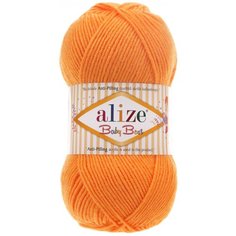 Пряжа Alize Baby Best, 90 % акрил, 10 % бамбук, 100 г, 240 м, 5 шт., 336 оранжевый