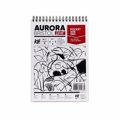 Aurora Альбом-склейка для графики Aurora Bristol 11x16см 40 листов, 180 г/м² гладкий, альбомная ориентация