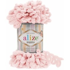 Пряжа Alize Puffy 100 г 9,2 м (100% микрополиэстер) 1 шт, цвет 796 Пудра