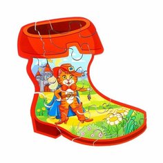 Пазл фигурный "Кот в сапогах" Woodland