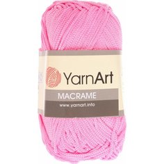Пряжа YarnArt "Macrame" 90 г, 130 м 100% полиэстер 147 Розовый, 3 шт