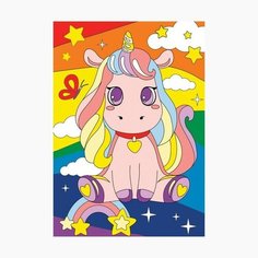 Картина по номерам «Единорожка» 20х28.5 см mva