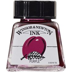 Тушь Winsor&Newton для рисования, пурпурный, стекл. флакон 14мл - 2 шт.