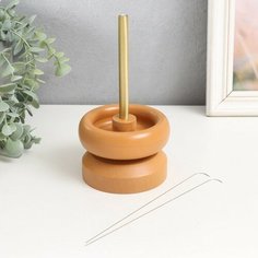 Спиннер для нанизывания бисера дерево d=9,5 см нет бренда