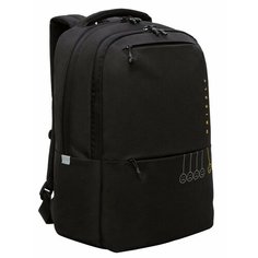 Школьный рюкзак с эргономичной спинкой GRIZZLY RU-437-2/2 черный - желтый, 2 отделения, 715грамм, 43x29x15см