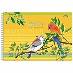 Альбом для рисования Апплика "Птицы", 20 листов, А4, гребень, мелованный картон, 4 шт в упаковке (С0526-44-КМ)