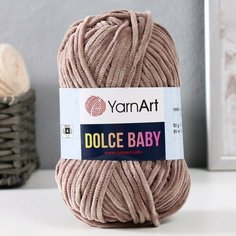 Пряжа "Dolce Baby" 100% микрополиэстер 85м/50 гр (754 серо-бежевый) Yarn Art