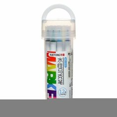 Фломастеры 12 цветов, мягкая кисть в тубусе Art Fox