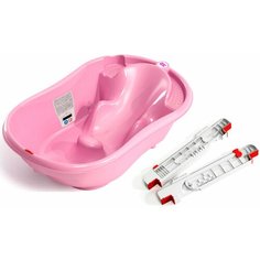 Комплект ванночка Ok Baby Onda + крепление для ванны Розовый