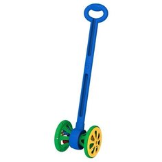 Каталка «Весёлые колёсики», с шариками, цвет сине-зелёный Нордпласт