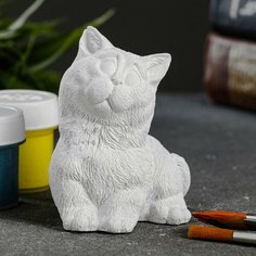 Фигура под роспись "Котик сидит" 8х6х6см Хорошие сувениры