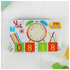 Счётный набор в железном пенале , в наборе цифры на магните, счётные палочки: 50 шт. Noname