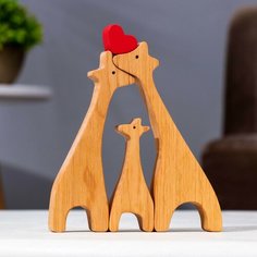 Сувенир-пазл "Семья жирафов", 3 шт ,13х14 см Россия