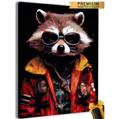 Картины по номерам Енот 40x50