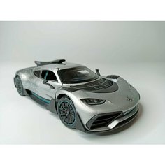 Коллекционная машинка игрушка металлическая Merсedes AMG для мальчиков масштабная модель 1:24 серый Китай