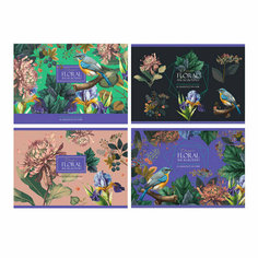 Альбом для рисования 40л, А4, на скрепке BG "Птицы в саду", 8 штук, 350597 БиДжи