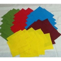 Ткань/набор для рукоделия, пэчворка, игрушек, ремонта одежды 15х15 см 50 шт. Нет бренда