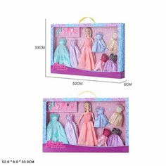 Игровой набор для девочки Кукла с платьями и аксессуарами в коробке LR1305E Китай