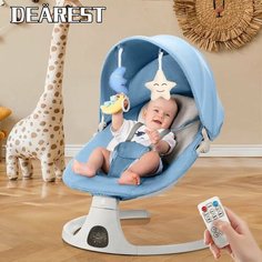 Электронные качели, шезлонг для новорожденных 3 в 1 Dearest Pro Max Blue для самых маленьких!