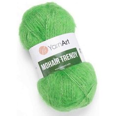 Пряжа Yarnart Mohair Trendy яркий зеленый (137), 50%мохер/50%акрил, 220м, 100г, 2шт