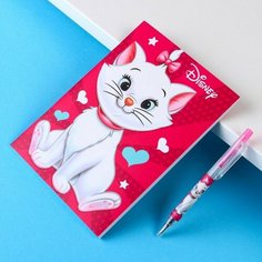 Канцелярский набор, блокнот А6, ручка, наклейки, Коты артистократы 7779067 Disney