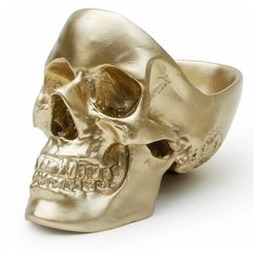 Настольный органайзер Череп Skull (Золотистый) Suck UK