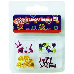 Кнопки декоративные брадс, 32шт, размеры 4-8мм FD020086 (4 уп.) Fancy Creative