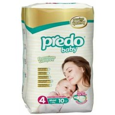 Predo Baby Подгузники детские, размер 4, 7-18 кг, 10 шт/уп, 1 уп