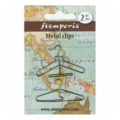 Декоративные клипсы STAMPERIA "Вешалки", металл, 2 шт