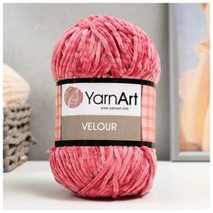 Пряжа "Velour" 100% микрополиэстер 170м/100г (868 т. роза), 1шт Yarn Art