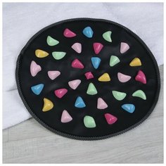 Массажный коврик, d = 34 см, цвет чёрный/разноцветный Onlitop