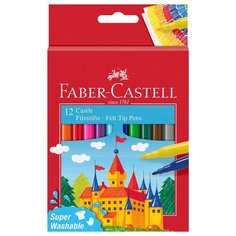 Фломастеры Faber-Castell "Замок", 12цв, смываемые, картон, европодвес