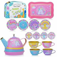Набор посуды "Радужная лошадка" в чемодане Хорошие вещи